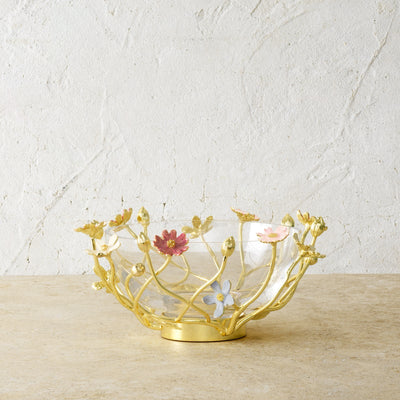 Michael Aram Wildflowers Small Glass Bowl