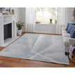 Feizy Brighton 69CHF Modern Abstract in Blue/Ivory/Silver