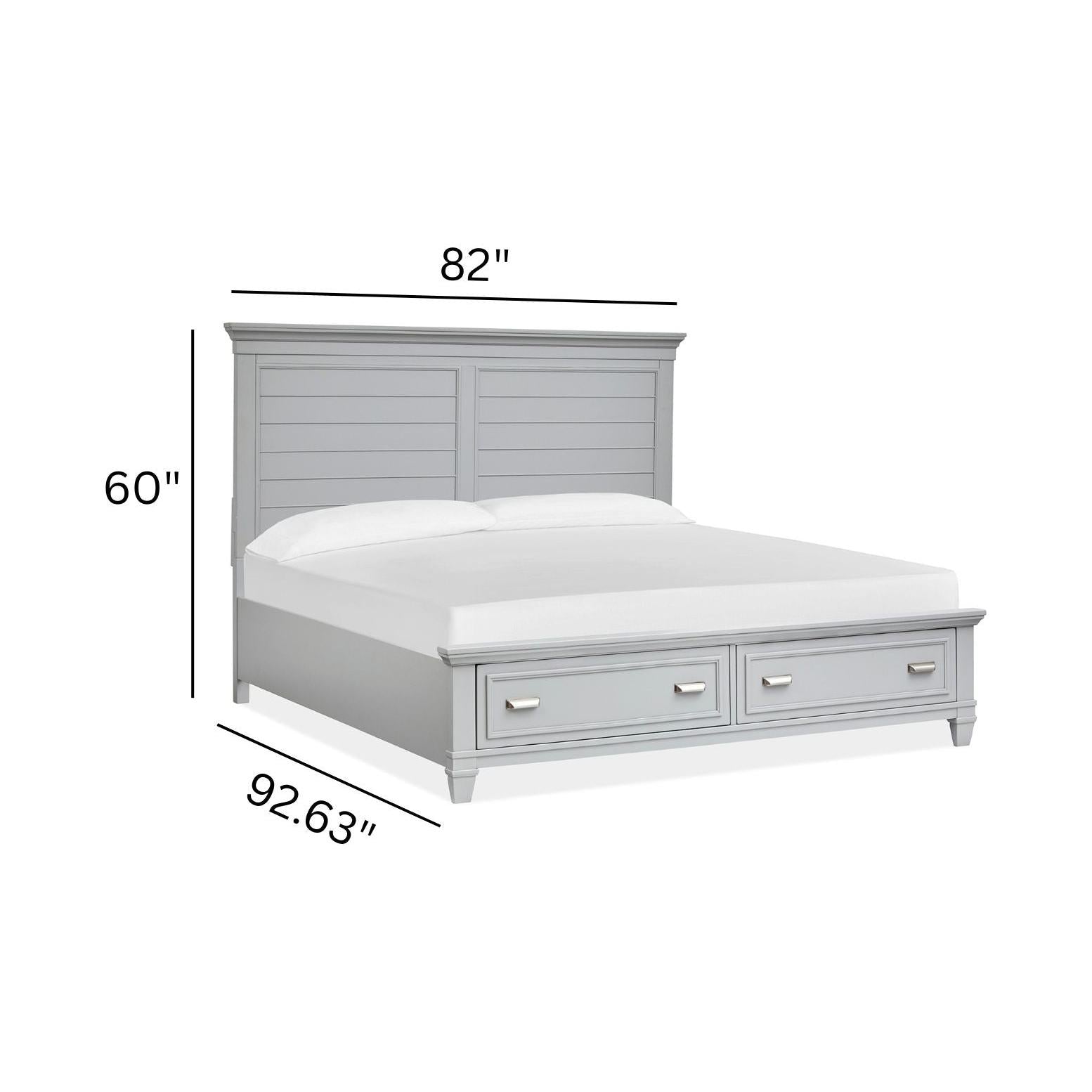 Magnussen Home Charleston Harbor Gray California King Grey Panel Bed