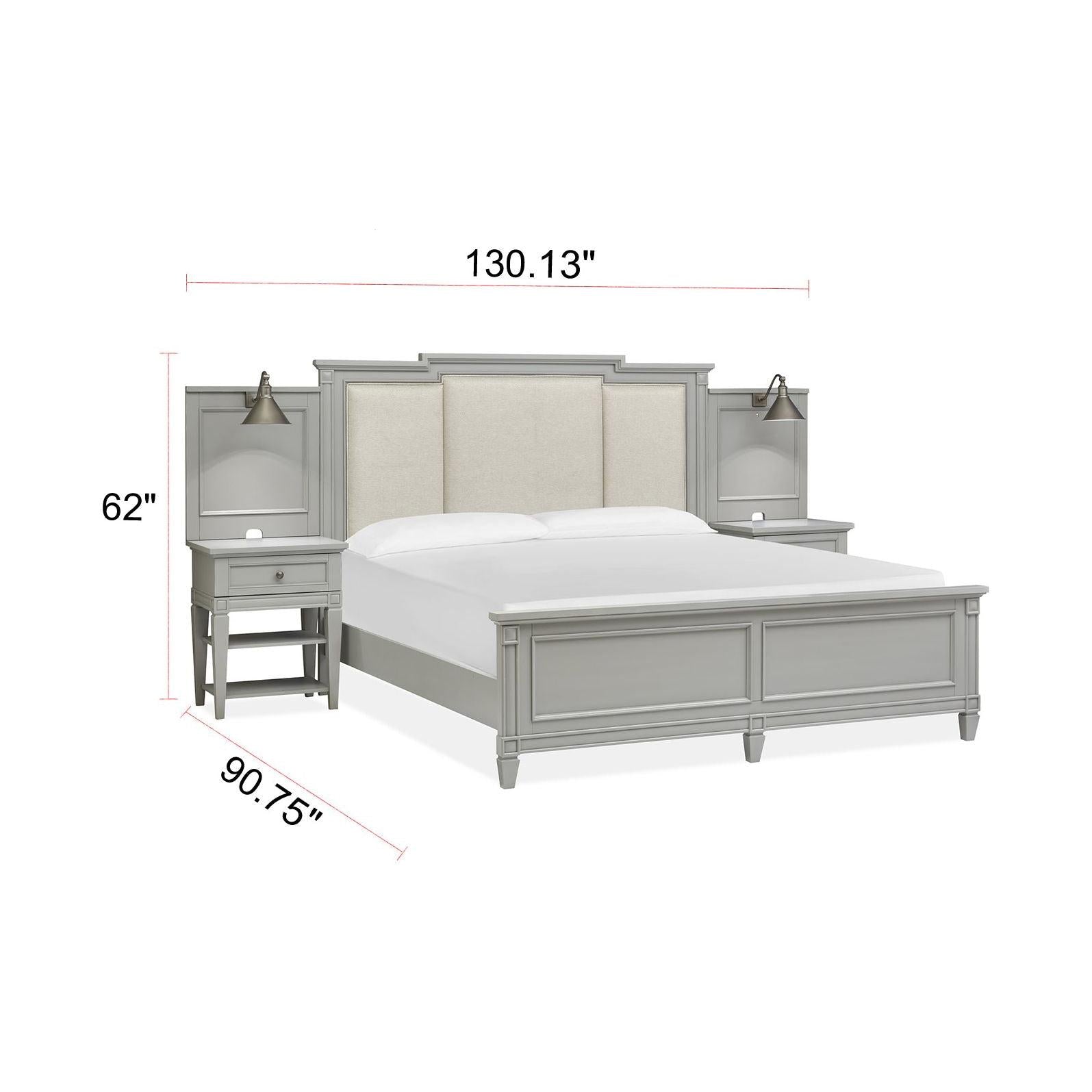 Magnussen Home Glenbrook Pebble Upholstered Wall Bed