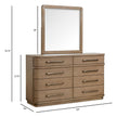 Magnussen Home Thorne Amber Brown Double Drawer Dresser With Portrait Mirror