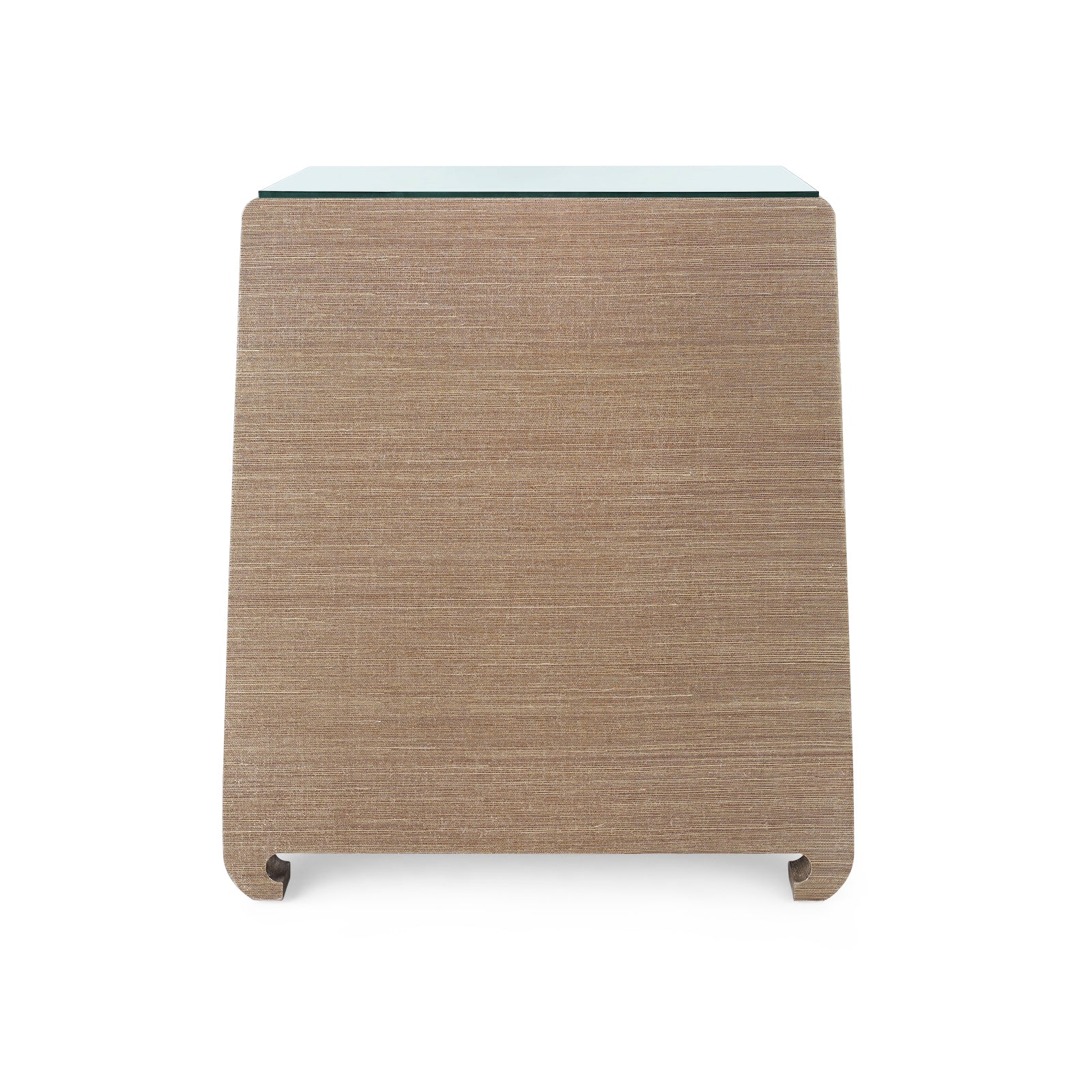 Villa & House Ming 2-Drawer Side Table with Glass Top