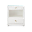 Villa & House Ming 2-Drawer Side Table with Glass Top