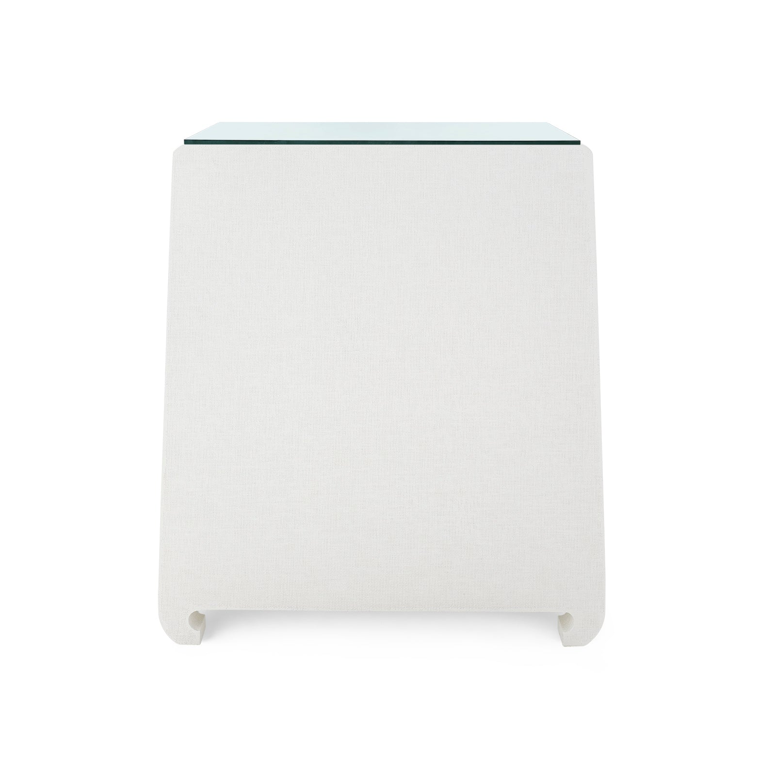 Villa & House Ming 2-Drawer Side Table with Glass Top