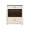 Villa & House Ming 2-Drawer Side Table with Glass Top