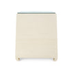 Villa & House Ming 2-Drawer Side Table with Glass Top