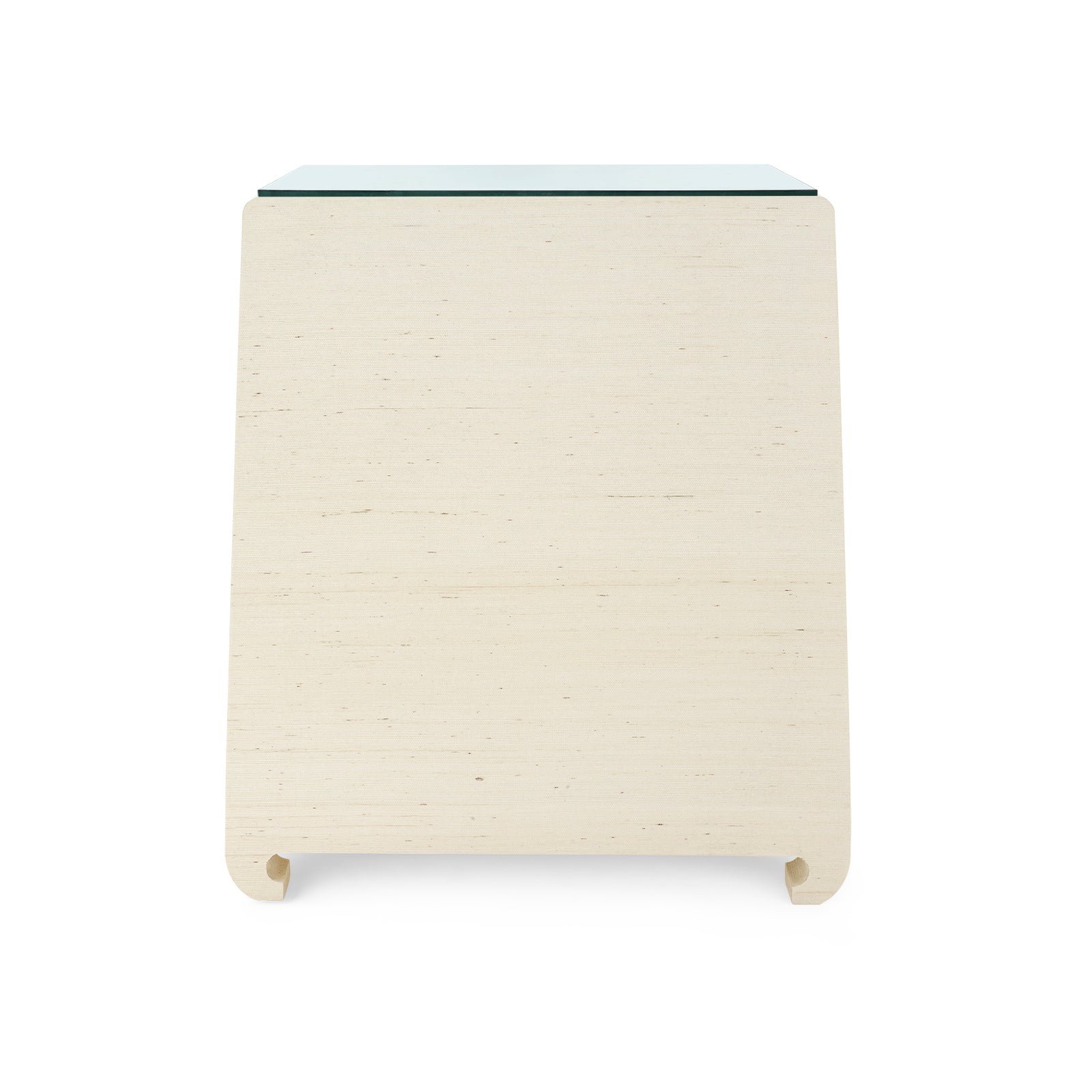 Villa & House Ming 2-Drawer Side Table with Glass Top