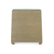 Villa & House Ming 2-Drawer Side Table with Glass Top