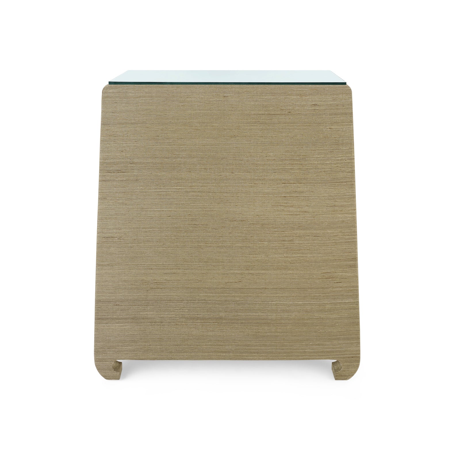 Villa & House Ming 2-Drawer Side Table with Glass Top