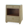Villa & House Ming 2-Drawer Side Table with Glass Top