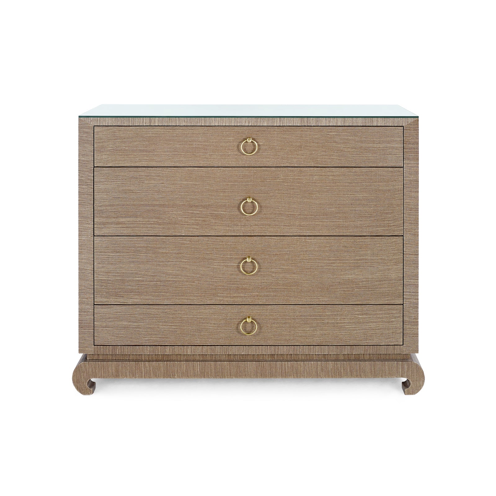 Villa & House Ming Large 4-Drawer with Glass Top
