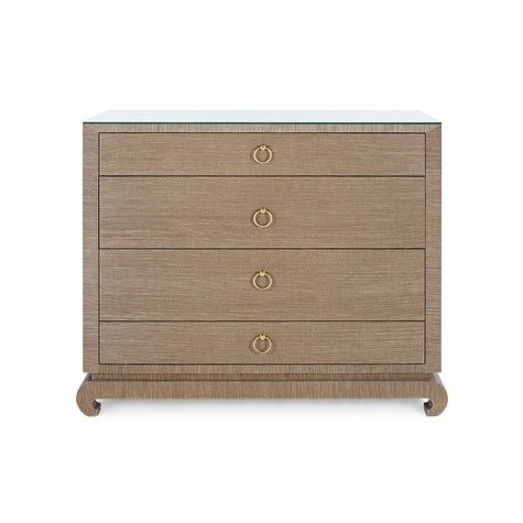 Villa & House Ming Large 4-Drawer with Glass Top