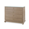 Villa & House Ming Large 4-Drawer with Glass Top