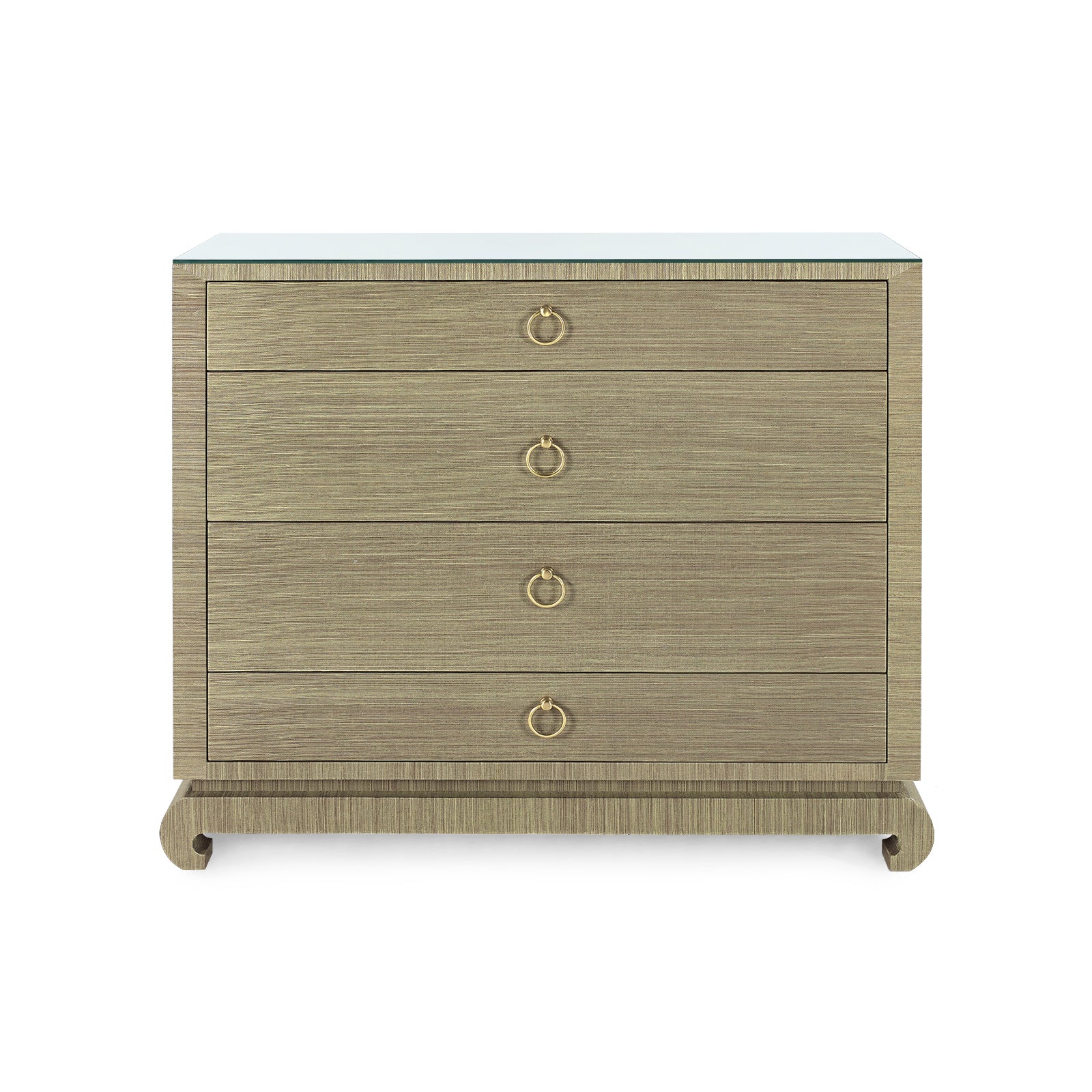 Villa & House Ming Large 4-Drawer with Glass Top