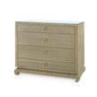 Villa & House Ming Large 4-Drawer with Glass Top