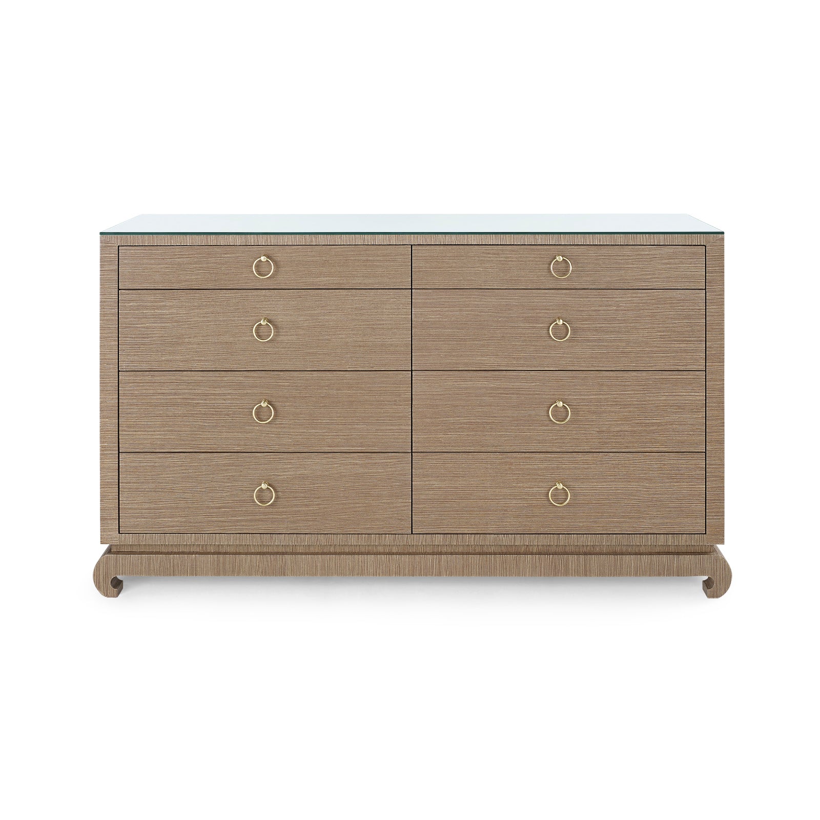 Villa & House Ming Extra Large 8-Drawer with Glass Top
