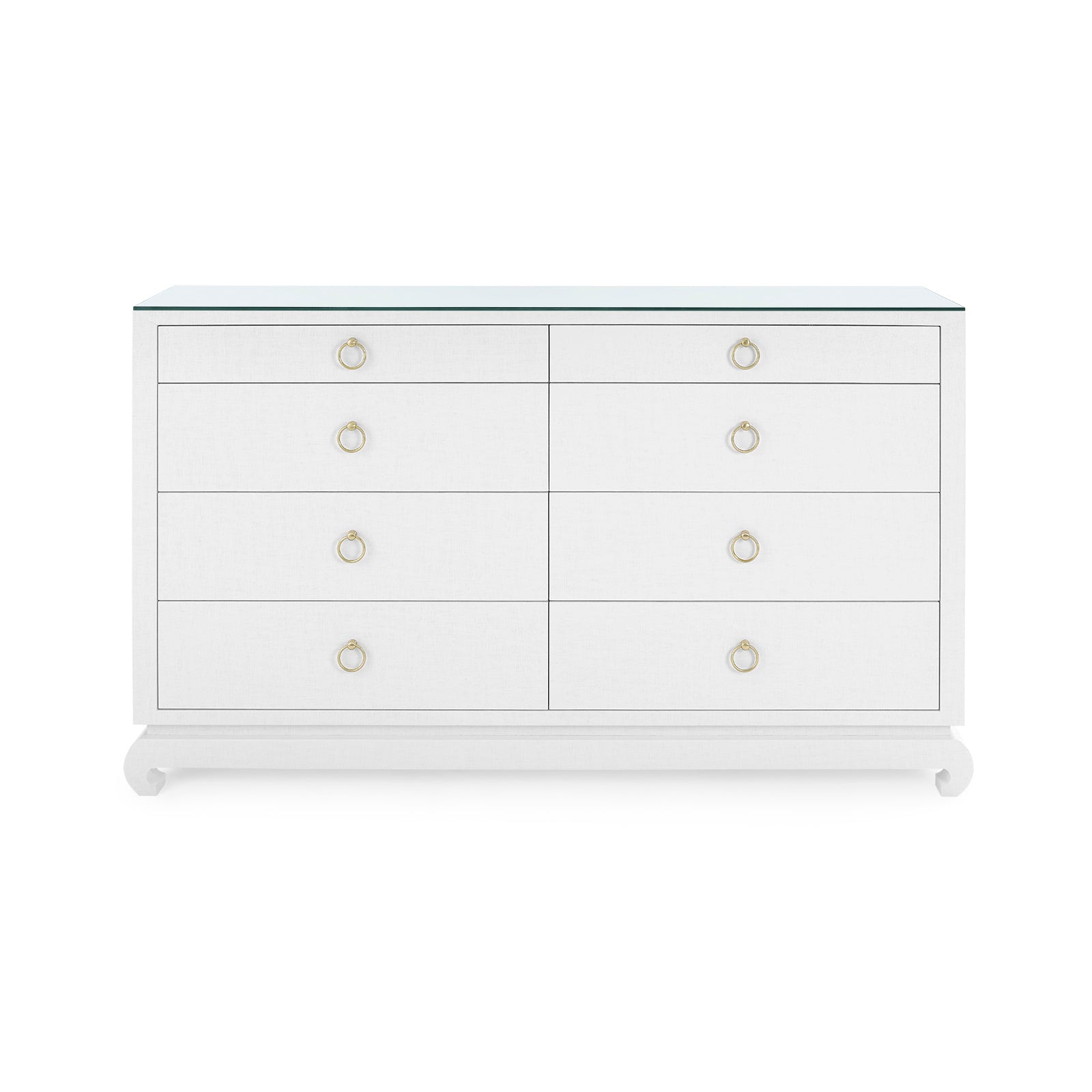 Villa & House Ming Extra Large 8-Drawer with Glass Top