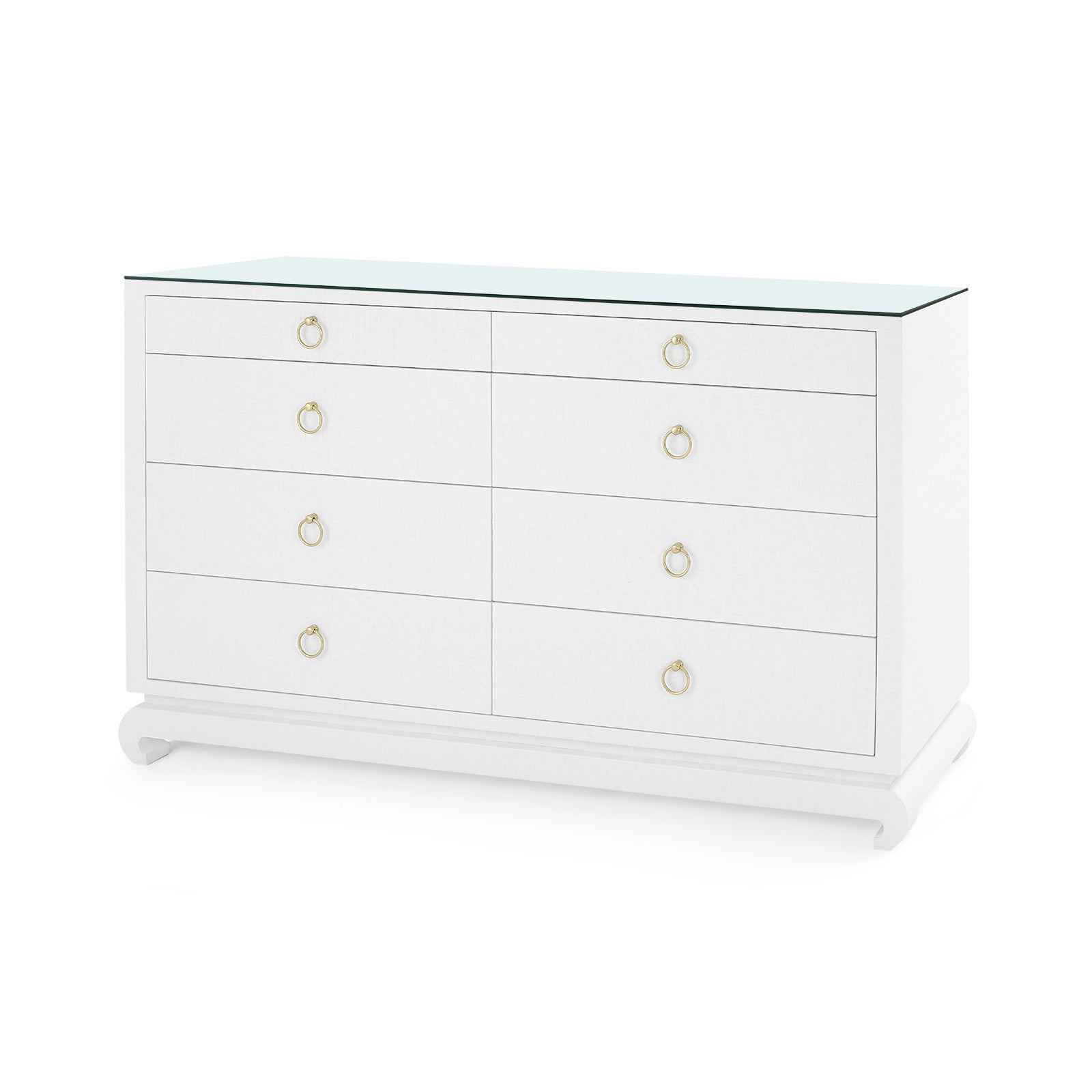 Villa & House Ming Extra Large 8-Drawer with Glass Top
