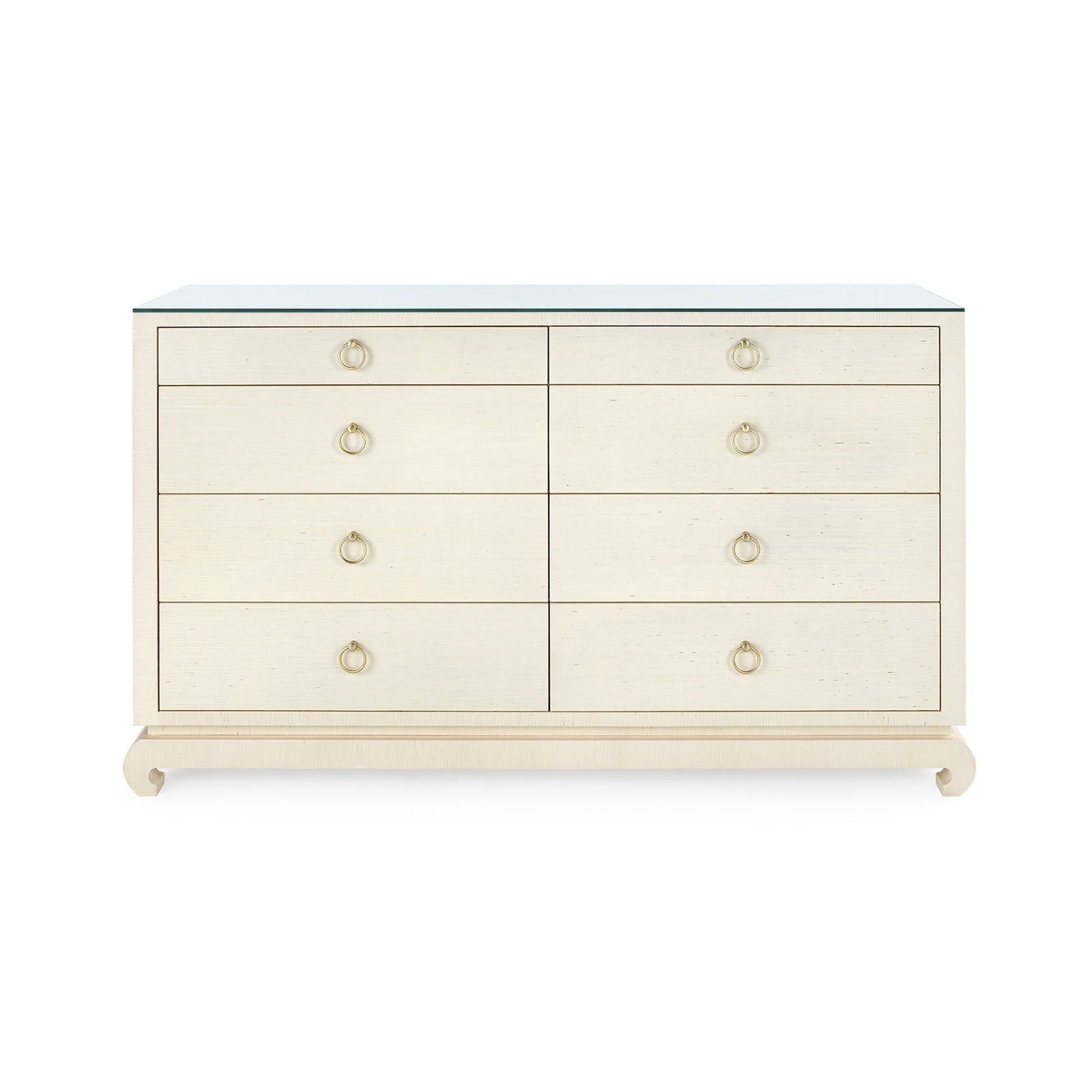Villa & House Ming Extra Large 8-Drawer with Glass Top