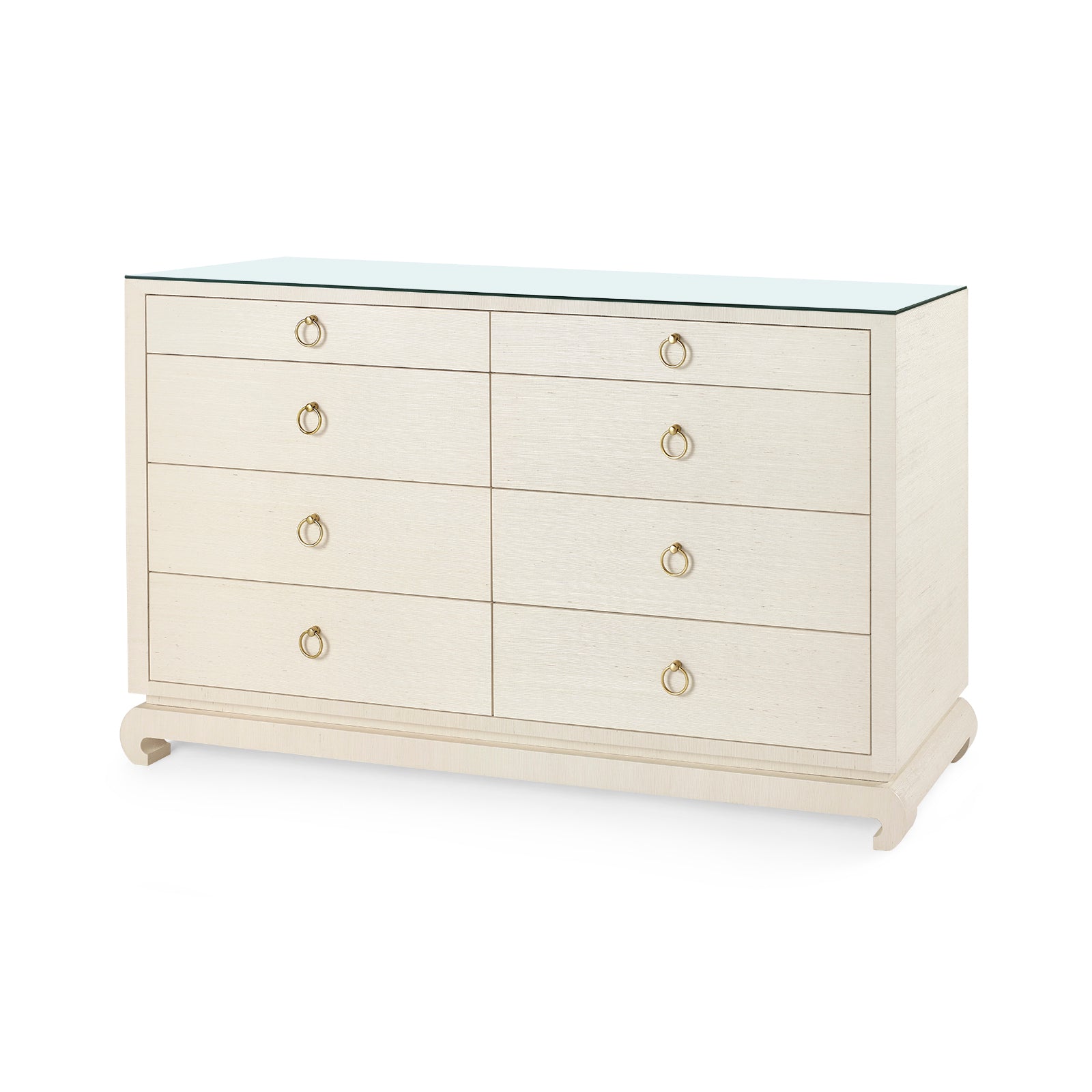 Villa & House Ming Extra Large 8-Drawer with Glass Top