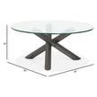 Magnussen Home Jax Carbon Shadow & Chrome Round Cocktail Table