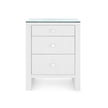Villa & House Morgan 3-Drawer Side Table with Glass Top