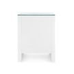 Villa & House Morgan 3-Drawer Side Table with Glass Top