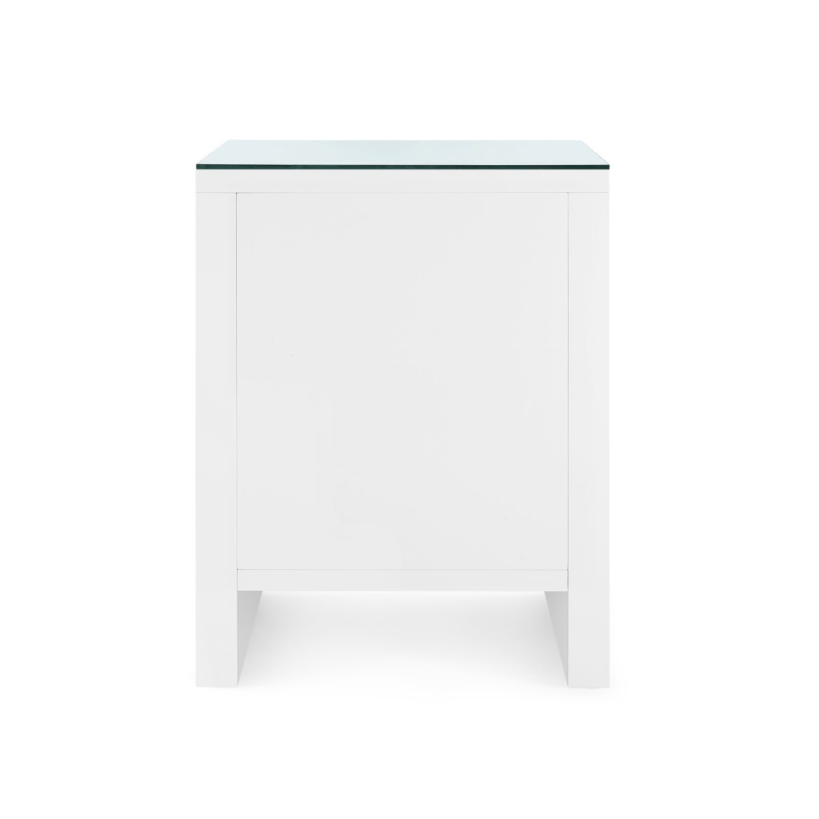 Villa & House Morgan 3-Drawer Side Table with Glass Top