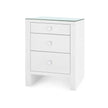 Villa & House Morgan 3-Drawer Side Table with Glass Top