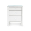 Villa & House Morgan Grasscloth Side Table with Glass Top