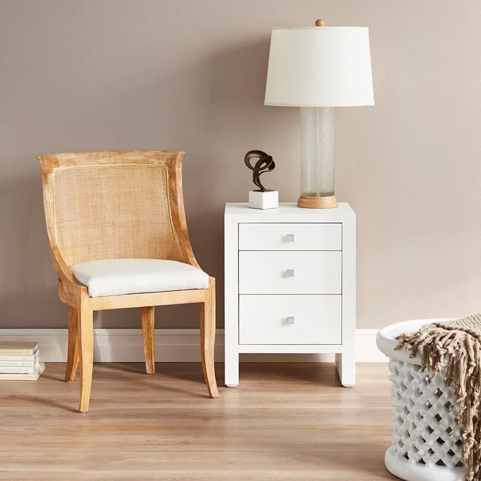 Villa & House Morgan Grasscloth Side Table