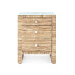 Villa & House Morgan 3-Drawer Side Table with Glass Top