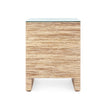 Villa & House Morgan 3-Drawer Side Table with Glass Top