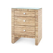 Villa & House Morgan 3-Drawer Side Table with Glass Top