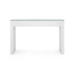 Villa & House Morgan Grasscloth Console Table with Glass Top