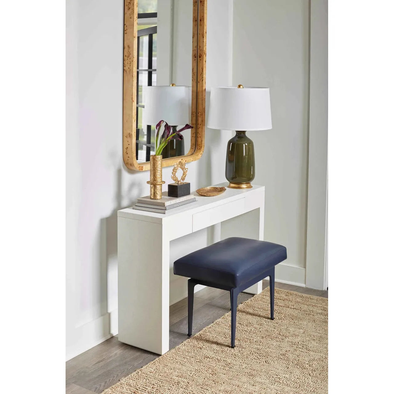 Villa & House Morgan Grasscloth Console Table