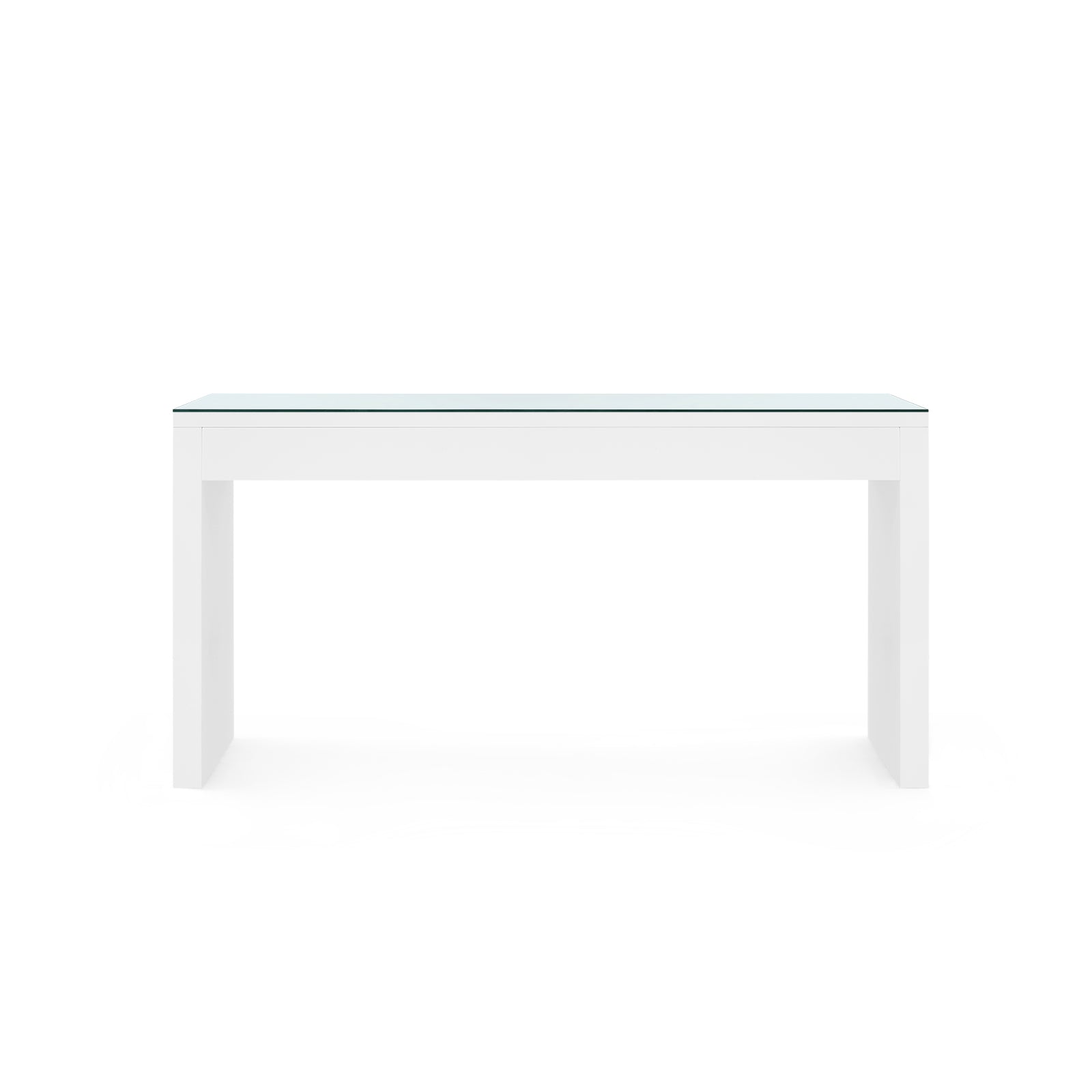 Villa & House Morgan Large Console Table with Glass Top