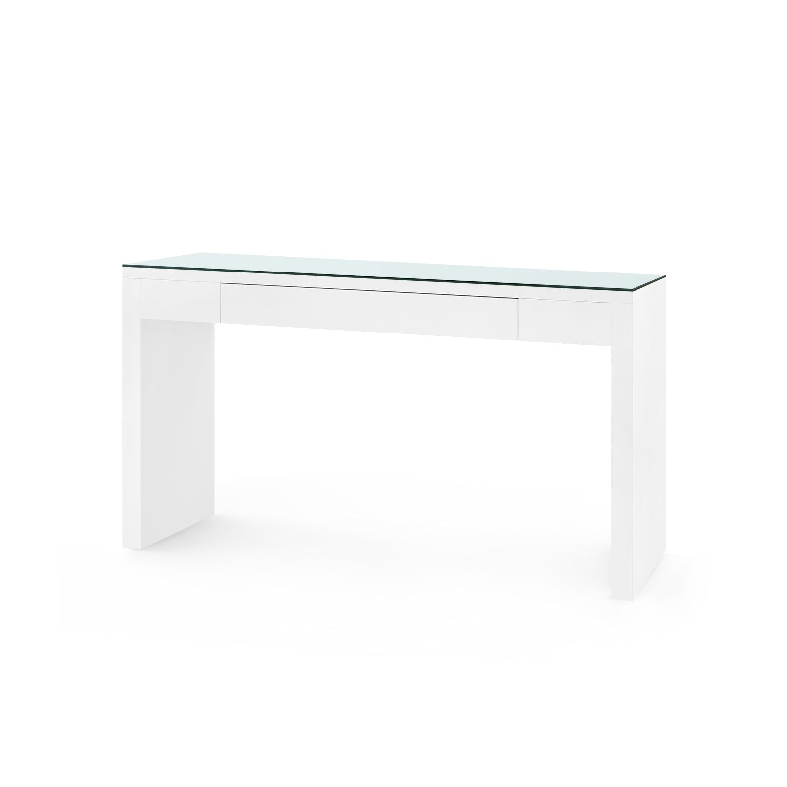 Villa & House Morgan Large Console Table with Glass Top