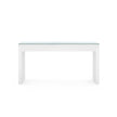 Villa & House Morgan Large Grasscloth Console Table with Glass Top