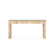 Villa & House Morgan Large Console Table with Glass Top