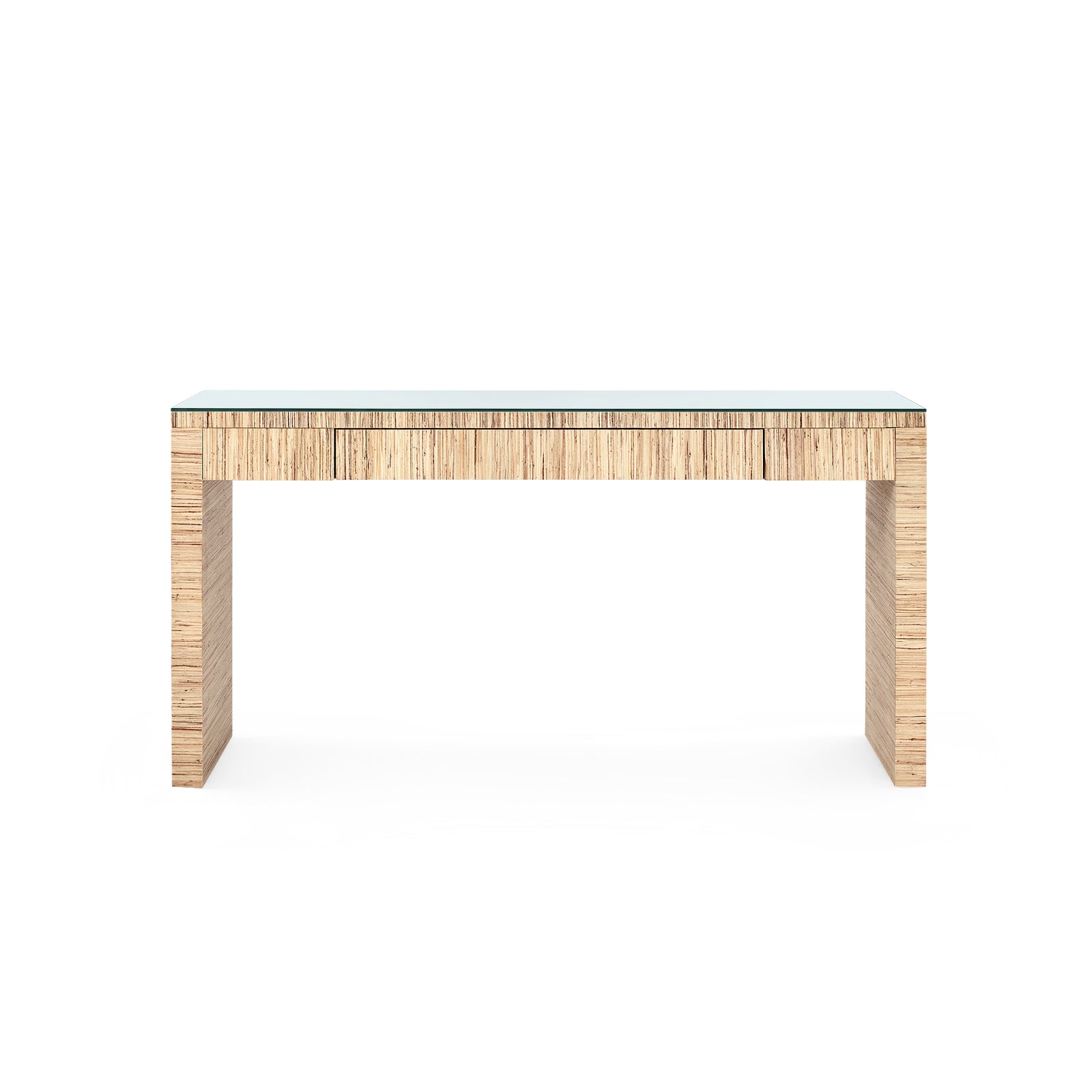 Villa & House Morgan Large Console Table with Glass Top