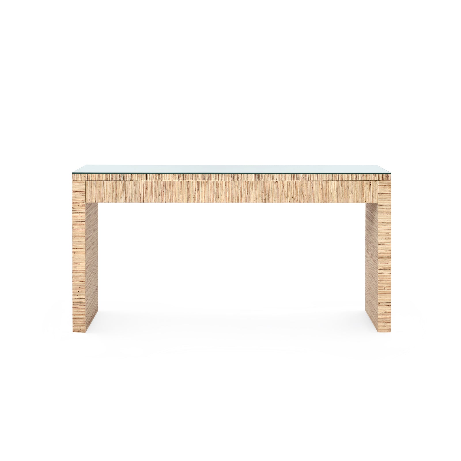 Villa & House Morgan Large Console Table with Glass Top