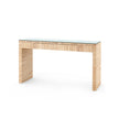 Villa & House Morgan Large Console Table with Glass Top