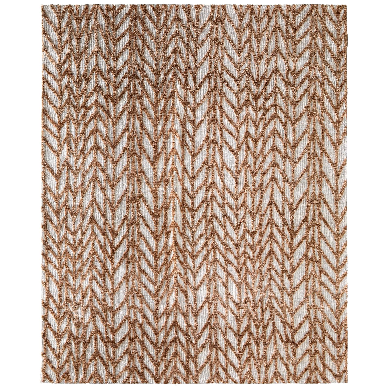 Feizy Colton 8A55F Modern Chevron Rug in Brown/Tan