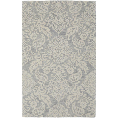 Feizy Belfort 8776F Transitional Medallion Rug in Blue/Ivory