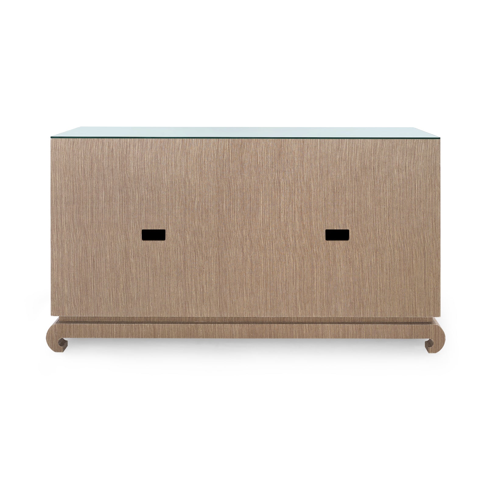 Villa & House Meredith 4-Door Cabinet with Glass Top