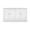 Villa & House Meredith 4-Door Cabinet with Glass Top