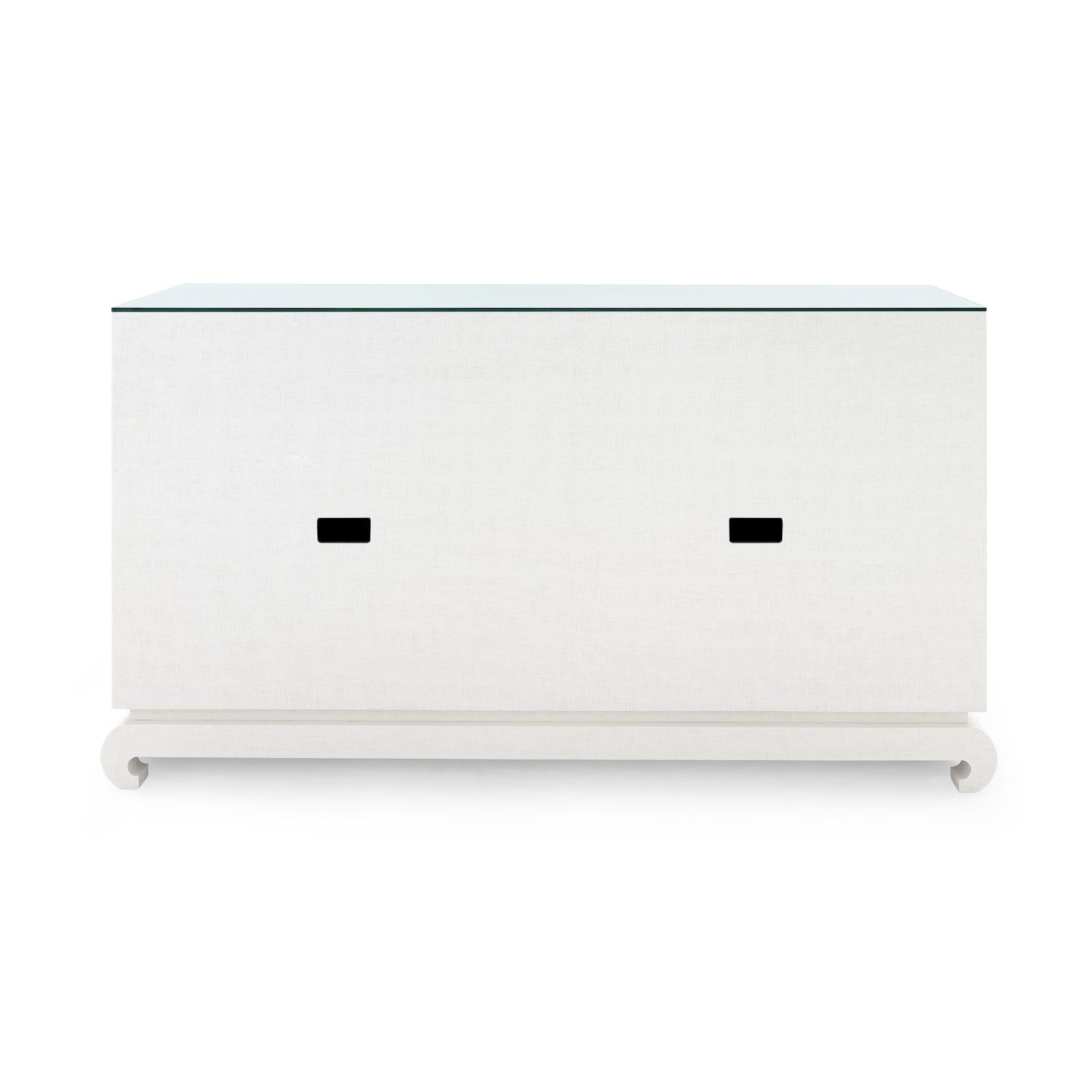Villa & House Meredith 4-Door Cabinet with Glass Top