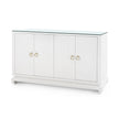 Villa & House Meredith 4-Door Cabinet with Glass Top