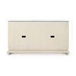 Villa & House Meredith 4-Door Cabinet with Glass Top